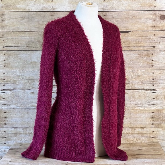 Regatta Small Womens Sweater Burgundy Fuzzy - Picture 3 of 8